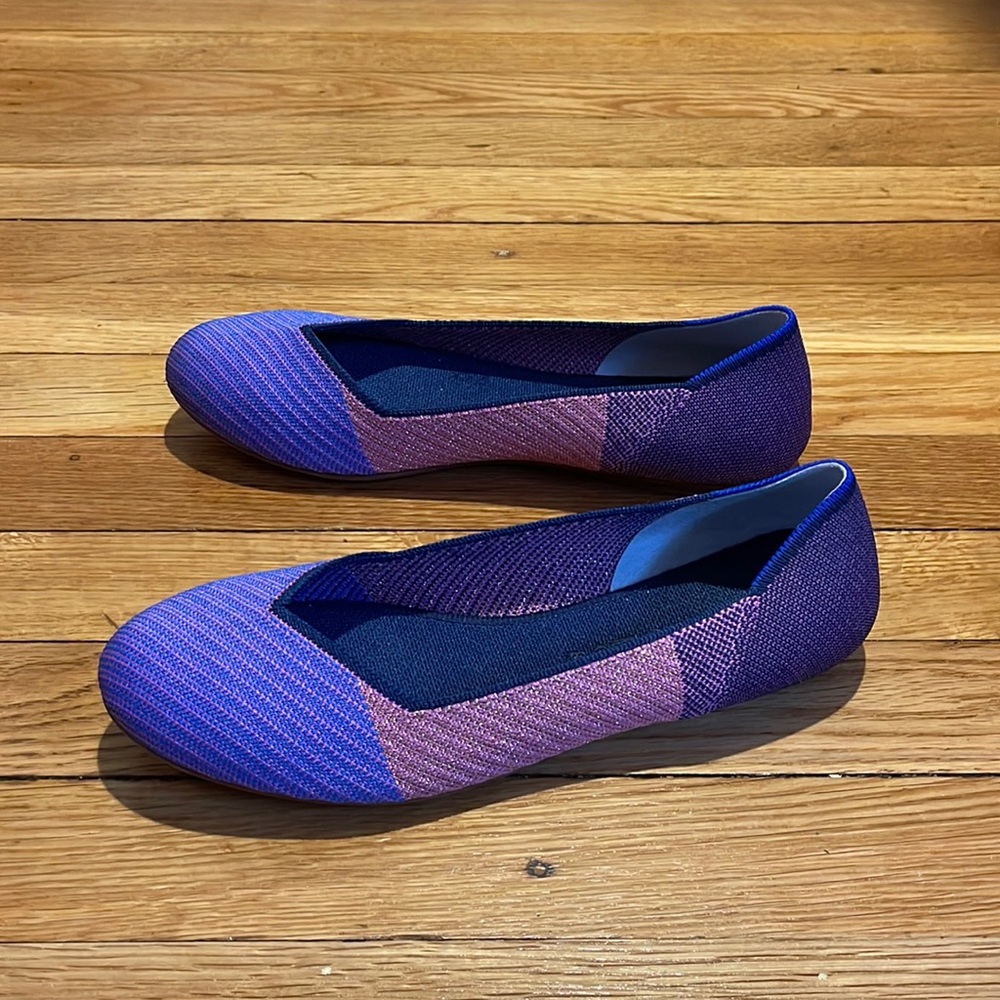 Rothy’s Lilac Metallic Flats